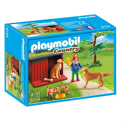 clicks-playmobil-6134-golden-retriever-con-cachorros